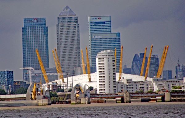Docklands with O2 in foreground